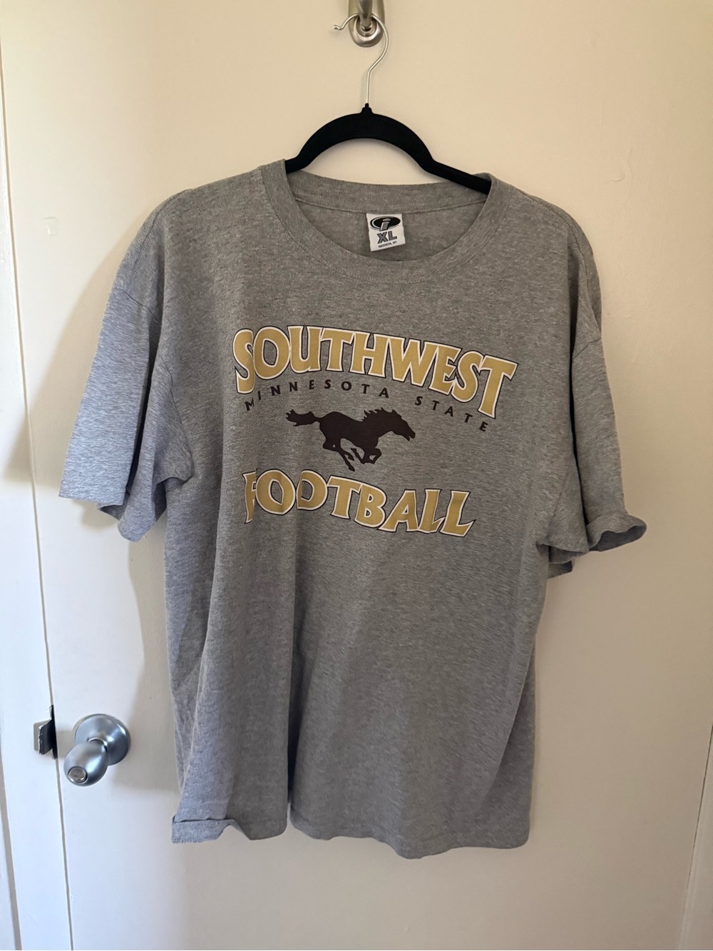 Vintage Southwest Minnesota State Grey Football T-Shirt